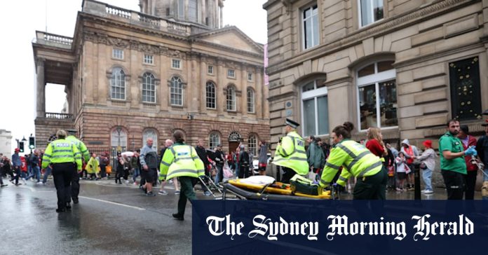 Car ploughs into crowd of English Premier League fans celebrating win ...
