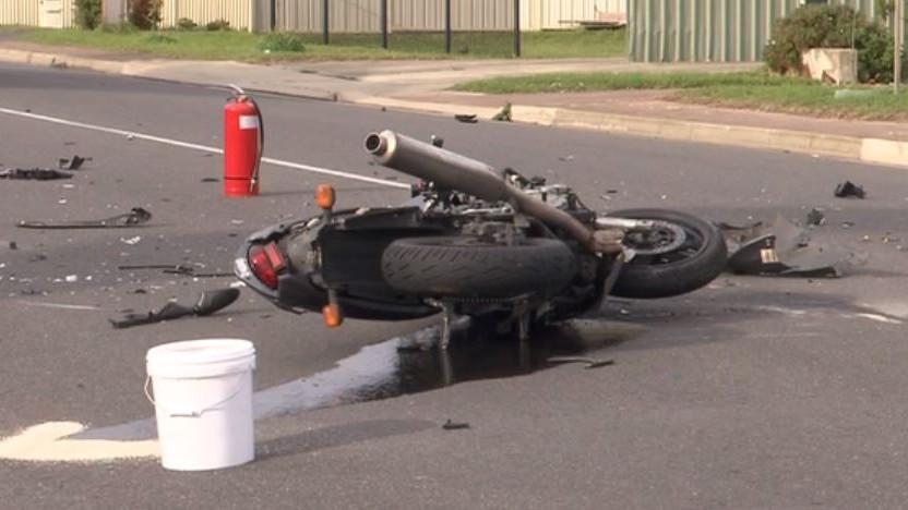 Motorcyclist rushed to hospital in critical condition after colliding ...