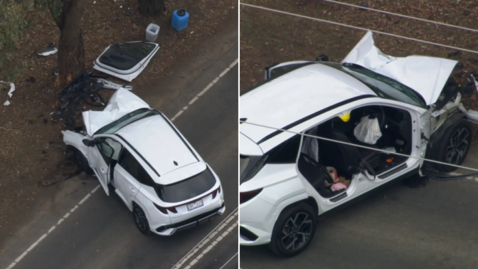 Toddler fighting for life after car smashes into tree in Victoria’s ...