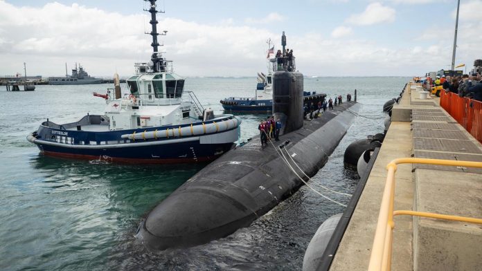US nuclear submarine arrives in Western Australia as AUKUS boss gives ...