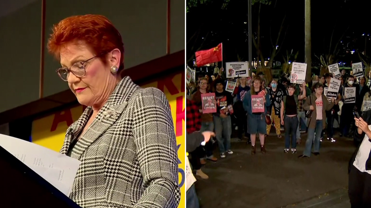 Riot squad called as protesters target One Nation leader Pauline Hanson ...